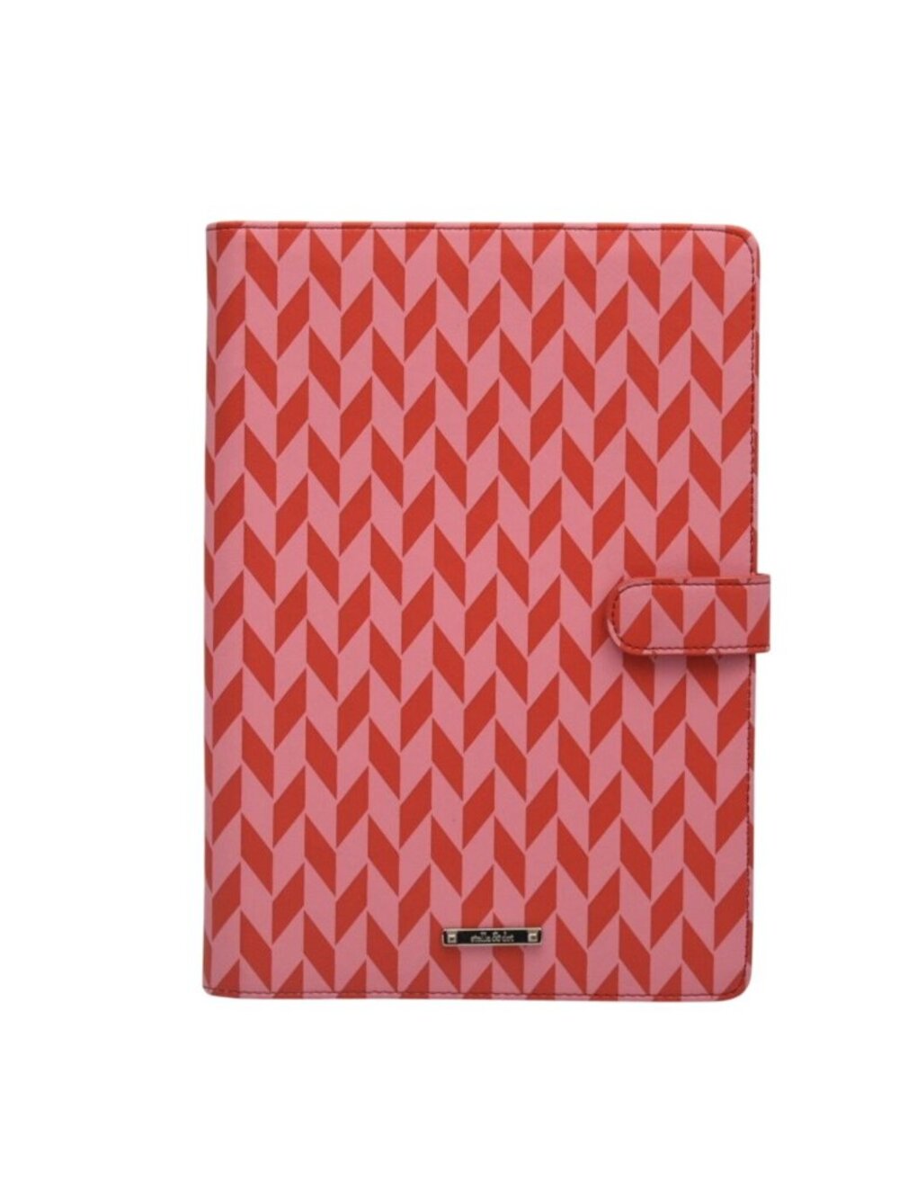 Stella & Dot Necklace Holder Jewelry Organizer Travel Pink Red Geometric Chevron
